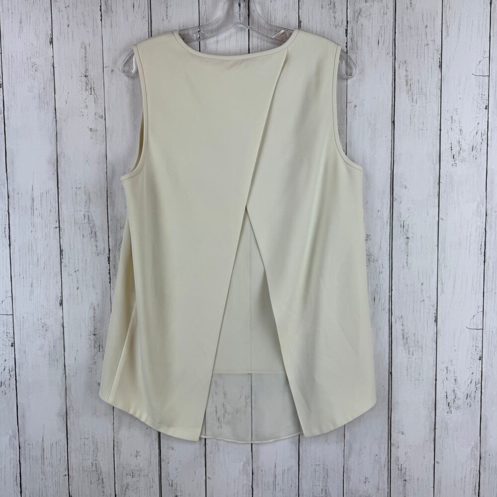 Rag & Bone Cream Split Back Sleeveless Crepe Top … - image 7